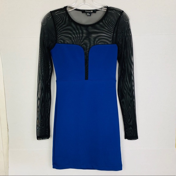 Forever 21 Black Blue party cocktail dress - Picture 3 of 10